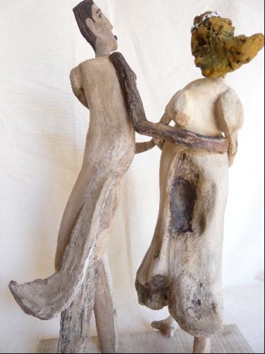 Sculpture intitulée "couple" par Nicole Agoutin, Œuvre d'art originale