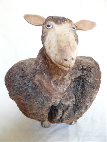 Sculpture intitulée "mouton bas de ventre" par Nicole Agoutin, Œuvre d'art originale