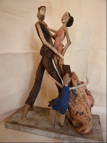 Sculpture intitulée "trio" par Nicole Agoutin, Œuvre d'art originale