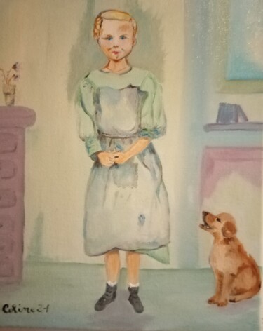 Peinture intitulée "Enfant pastel" par Nicole Bachelard, Œuvre d'art originale, Huile