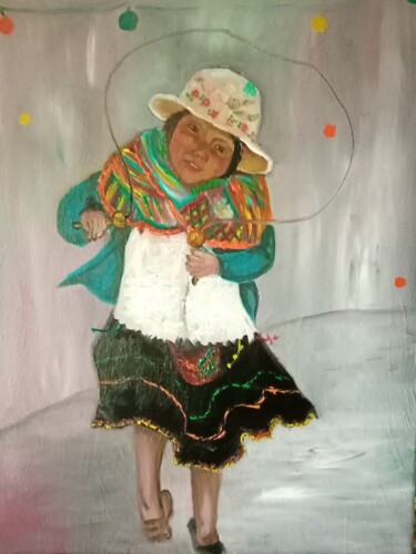 Peinture intitulée "La joie" par Nicole Bachelard, Œuvre d'art originale, Huile