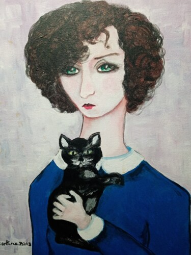 Malerei mit dem Titel "Colette" von Nicole Bachelard, Original-Kunstwerk, Acryl