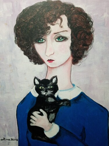 Painting titled "Colette" by Nicole Bachelard, Original Artwork, Acrylic