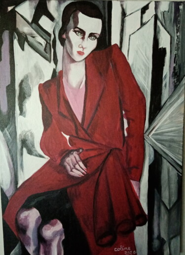 Pintura intitulada "Lempicka 1" por Nicole Bachelard, Obras de arte originais, Óleo