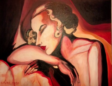 Peinture intitulée "Lempicka 2" par Nicole Bachelard, Œuvre d'art originale, Huile