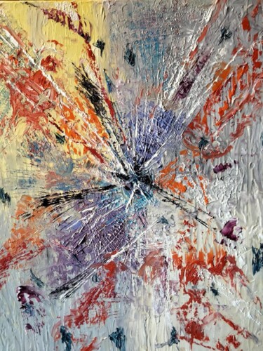 Painting titled "Explosion" by Nicole Bachelard, Original Artwork, Oil