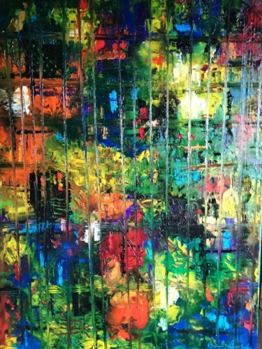 Pittura intitolato "Multicolor" da Nicole Bachelard, Opera d'arte originale, Olio Montato su Telaio per barella in legno