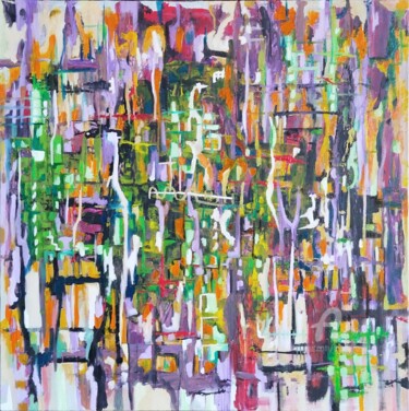 Pintura titulada "Humeur et couleurs" por Nicole Bachelard, Obra de arte original, Oleo Montado en Bastidor de camilla de ma…