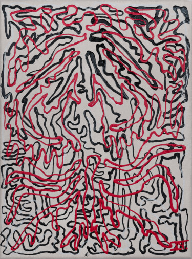 Картина под названием "Exploration nr.2" - Nicole Bajger, Подлинное произведение искусства, Акрил Установлен на Деревянная р…