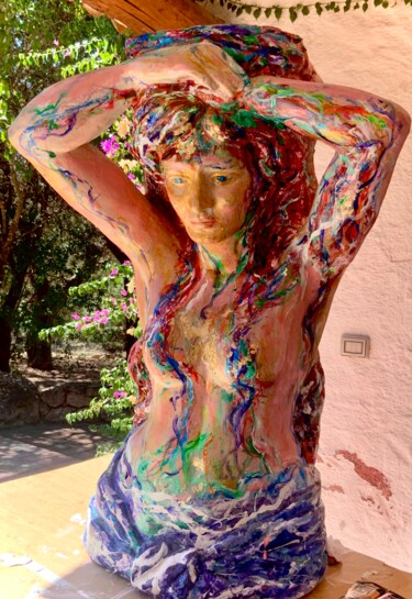 Скульптура под названием "Polena" - Nicole Benjamin, Подлинное произведение искусства, Полимерная глина