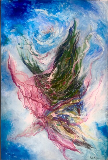 Painting titled "Nuances e profumi d…" by Nicole Benjamin, Original Artwork, Oil Mounted on Wood Stretcher frame