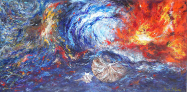 Painting titled "I cinque elementi" by Nicole Benjamin, Original Artwork, Oil