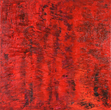 Peinture intitulée "Série rouge N°1" par Nicole Bouisson, Œuvre d'art originale, Acrylique