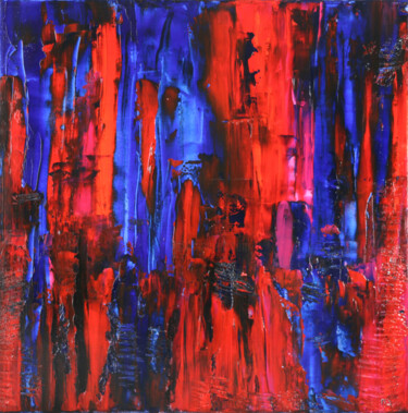 Peinture intitulée "Série rouge N°2" par Nicole Bouisson, Œuvre d'art originale, Acrylique