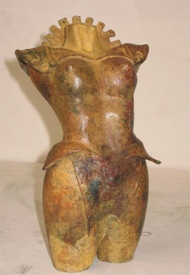 Pintura intitulada "Reine d'Egypte Bron…" por Nicole Brousse, Obras de arte originais