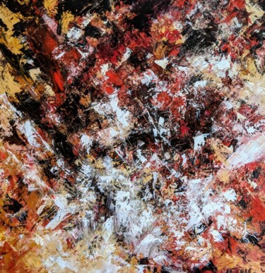 Painting titled "Chaos" by Nicole Caron, Original Artwork, Oil