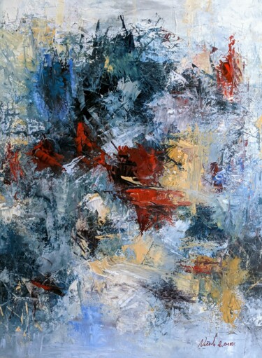 Malerei mit dem Titel "Résonance" von Nicole Caron, Original-Kunstwerk, Öl
