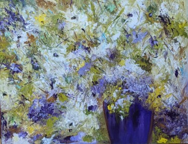 Painting titled "Très printemps" by Nicole Caron, Original Artwork, Oil