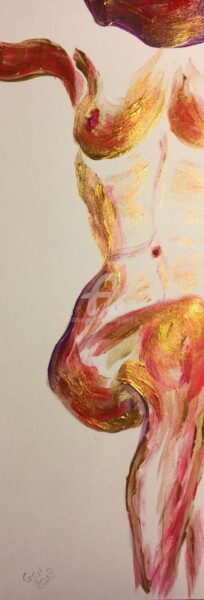 Schilderij getiteld "Naked Woman" door Nicole Cecil B, Origineel Kunstwerk, Acryl