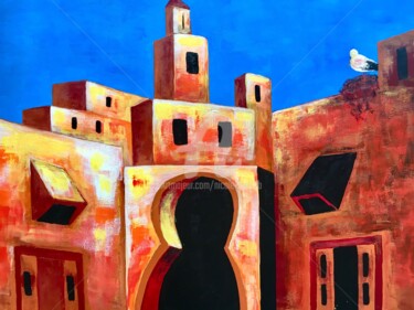 Painting titled "Marrakesh, Morocco" by Nicole Cecil B, Original Artwork, Acrylic