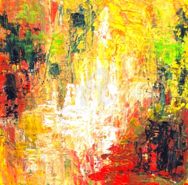 Painting titled "Sunlight in the For…" by Nicole Cecil B, Original Artwork, Acrylic