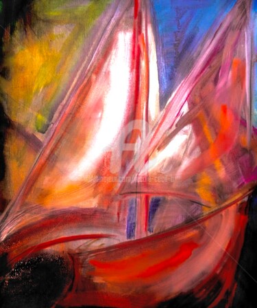 Painting titled "Sailing" by Nicole Cecil B, Original Artwork, Acrylic