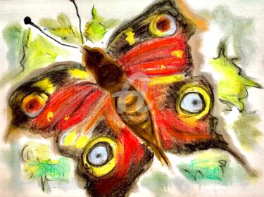 Painting titled "The first Butterfly…" by Nicole Cecil B, Original Artwork, Pastel