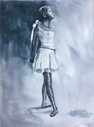 Peinture intitulée "Marie 14 ans d'aprè…" par Nicole Chapelon, Œuvre d'art originale, Aquarelle