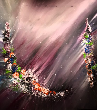 Peinture intitulée "Un jet de couleurs" par Nicole De Pauw, Œuvre d'art originale, Acrylique Monté sur Châssis en bois