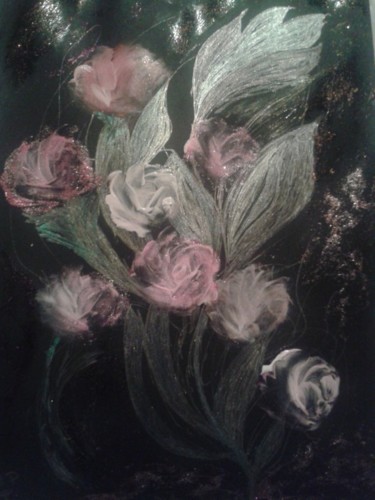 Schilderij getiteld "Un bouquet de fleur" door Nicole De Pauw, Origineel Kunstwerk, Acryl