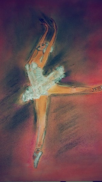 Painting titled "La danseuse étoile" by Nicole De Pauw, Original Artwork, Acrylic