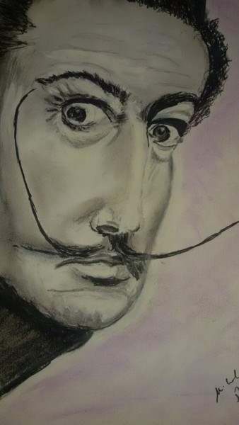 「Salvator Dali」というタイトルの絵画 Nicole De Pauwによって, オリジナルのアートワーク, パステル