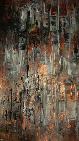 Картина под названием "Peinture abstraite" - Nicole De Pauw, Подлинное произведение искусства, Акрил