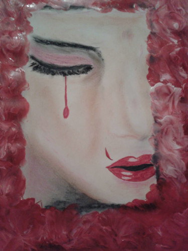 Dessin intitulée "Je pleure et je sui…" par Nicole De Pauw, Œuvre d'art originale, Pastel