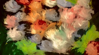 Arts numériques intitulée "Un nuage de fleur" par Nicole De Pauw, Œuvre d'art originale, Peinture numérique