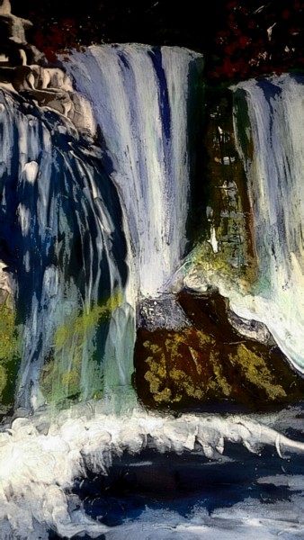 Arts numériques intitulée "Les chutes d'eau" par Nicole De Pauw, Œuvre d'art originale, Peinture numérique