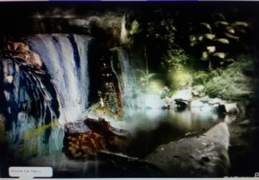 les chutes d'eau façon art numérique Arts numériques intitulée "les chutes d'eau f…" par Nicole De Pauw, Œuvre d'art originale, Photo montage