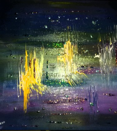 Peinture intitulée "Le ciel étoilé pein…" par Nicole De Pauw, Œuvre d'art originale, Acrylique
