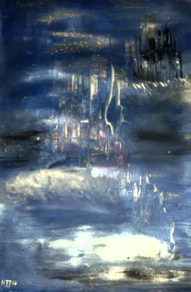 Peinture intitulée "l-orage.jpg" par Nicole De Pauw, Œuvre d'art originale, Acrylique