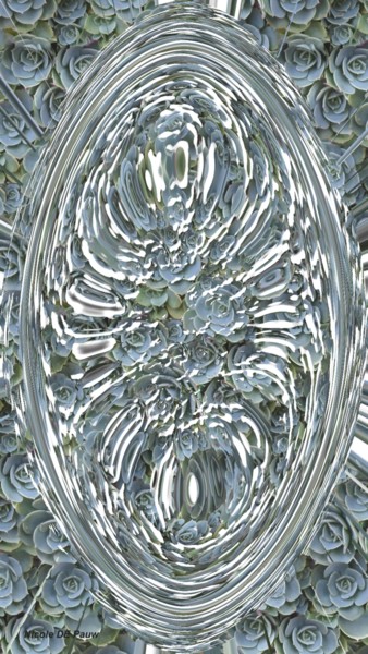 Digitale Kunst mit dem Titel "les-roses-bleu.jpg" von Nicole De Pauw, Original-Kunstwerk, 3D Modellierung