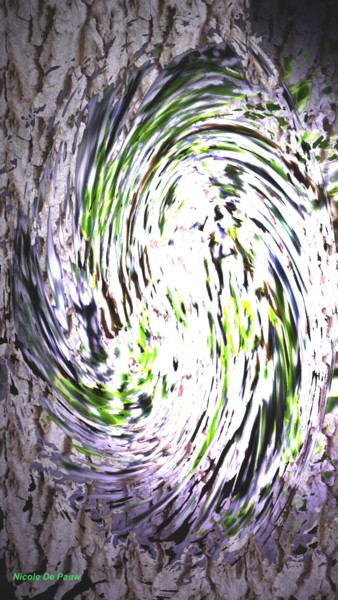 Digitale Kunst getiteld "les écorces d'arbres" door Nicole De Pauw, Origineel Kunstwerk, 3D-modellering