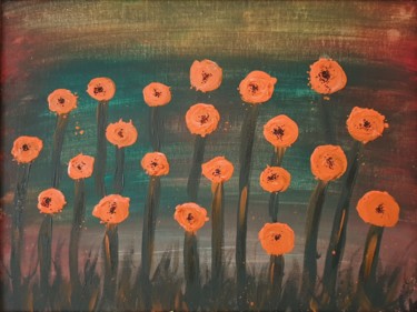Malerei mit dem Titel "Mohnblumen" von Nicoletta Eckert, Original-Kunstwerk, Acryl