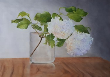 Painting titled "Bouquet de boules d…" by Nicole Hittema-Martineau, Original Artwork, Watercolor