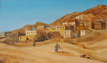 Painting titled "Egypte." by Nicole Hittema-Martineau, Original Artwork, Oil
