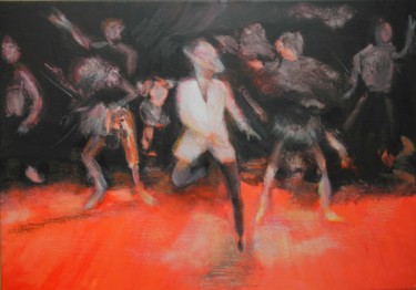 Painting titled "La zumba." by Nicole Hittema-Martineau, Original Artwork, Acrylic