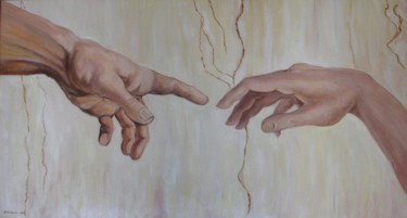 Peinture intitulée "Les  mains." par Nicole Hittema-Martineau, Œuvre d'art originale