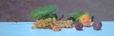 Painting titled "Grappe de raisin." by Nicole Hittema-Martineau, Original Artwork, Acrylic