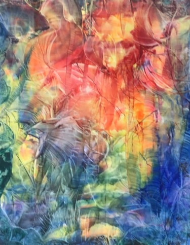 Painting titled "Effet de serre" by Nila, Original Artwork, Encaustic