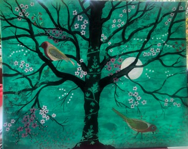 Malerei mit dem Titel "Nature" von Nicole Lambert, Original-Kunstwerk, Acryl