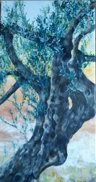 Pintura intitulada "OLIVIER DE CRETE 5" por Nicole Lavigne, Obras de arte originais, Óleo